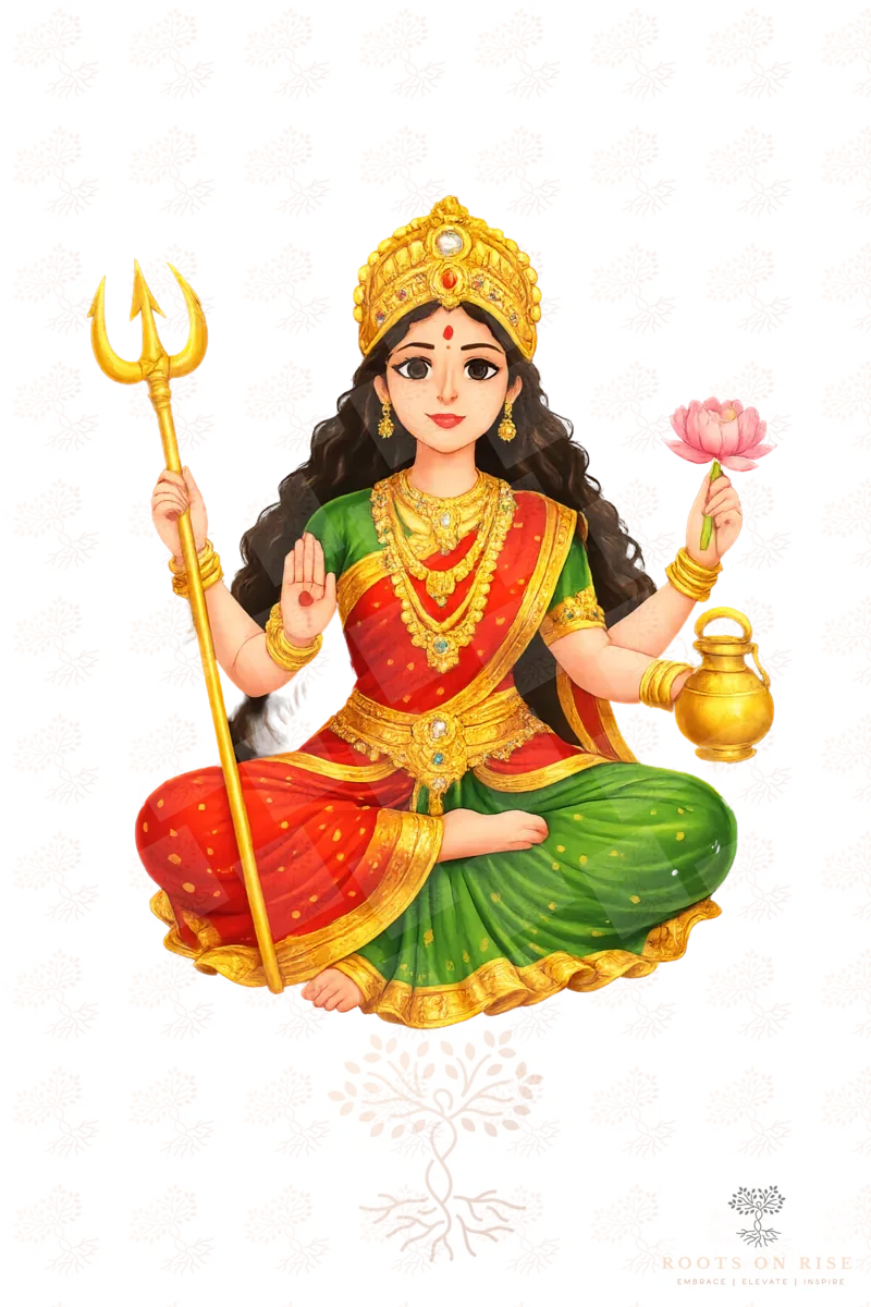 Illustration of Goddess Parvati, the divine mother