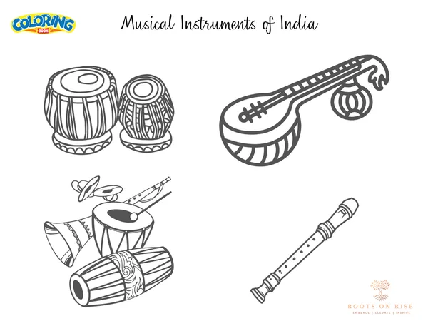 Musical Instruments Coloring Pack