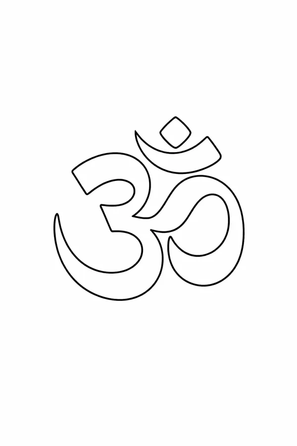 Om symbol coloring page for kids